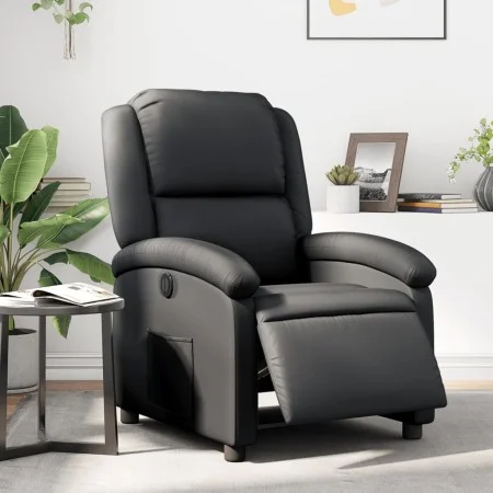 Black Genuine Leather Power Recliner by , Armchairs - Ref: Foro24-3204254, Price: 377,46 €, Discount: %