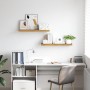 Estante de pared 2 pcs Beige 90 x 23,5 x 4 cm en Estantes y estanterías | Comprar online en Foro24