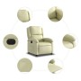 Cream White Genuine Leather Electric Recliner by , Armchairs - Ref: Foro24-3204256, Price: 377,79 €, Discount: %