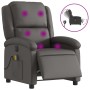 Grauer elektrischer Massagesessel aus echtem Leder von , Sessel - Ref: Foro24-3204261, Preis: 377,73 €, Rabatt: %