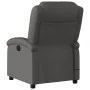Sillón reclinable de masaje eléctrico cuero auténtico gris de , Sillones - Ref: Foro24-3204261, Precio: 369,20 €, Descuento: %