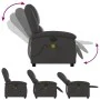 Sillón reclinable de masaje eléctrico cuero auténtico gris de , Sillones - Ref: Foro24-3204261, Precio: 369,20 €, Descuento: %