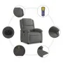 Sillón reclinable de masaje eléctrico cuero auténtico gris de , Sillones - Ref: Foro24-3204261, Precio: 369,20 €, Descuento: %