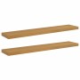 Estante de pared 2 pcs Beige 120 x 23,5 x 4 cm en Estantes y estanterías | Comprar online en Foro24