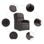 Dunkelbrauner, hochklappbarer Relaxsessel aus echtem Leder von , Sessel - Ref: Foro24-3204263, Preis: 393,13 €, Rabatt: %