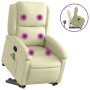 Cremefarbener, anhebbarer Massagesessel aus echtem Leder von , Sessel - Ref: Foro24-3204268, Preis: 389,74 €, Rabatt: %