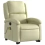 Cremefarbener, anhebbarer Massagesessel aus echtem Leder von , Sessel - Ref: Foro24-3204268, Preis: 407,44 €, Rabatt: %