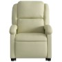Cremefarbener, anhebbarer Massagesessel aus echtem Leder von , Sessel - Ref: Foro24-3204268, Preis: 389,74 €, Rabatt: %