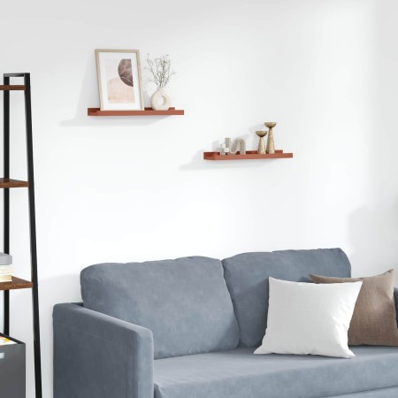 Estante de pared 2 pcs Rojo 40 x 9 x 3 cm Madera de ingeniería en Estantes y estanterías | Comprar online en Foro24