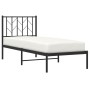 Estructura de cama con cabecero metal negro 75x190 cm de , Camas y somieres - Ref: Foro24-374427, Precio: 63,54 €, Descuento: %