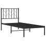 Bettgestell mit schwarzem Metallkopfteil 75x190 cm von , Betten und Lattenroste - Ref: Foro24-374427, Preis: 62,64 €, Rabatt: %