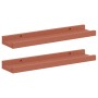 Estante de pared 2 pcs Rojo 40 x 9 x 3 cm Madera de ingeniería en Estantes y estanterías | Comprar online en Foro24