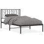 Estructura de cama con cabecero metal negro 100x190 cm de , Camas y somieres - Ref: Foro24-374431, Precio: 74,74 €, Descuento: %