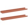 Estante de pared 2 pcs Rojo 60 x 9 x 3 cm Madera de ingeniería en Estantes y estanterías | Comprar online en Foro24