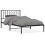 Bed frame with black metal headboard 107x203 cm by , Beds and slatted bases - Ref: Foro24-374433, Price: 63,85 €, Discount: %