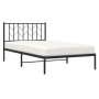 Bettgestell mit schwarzem Metallkopfteil 107x203 cm von , Betten und Lattenroste - Ref: Foro24-374433, Preis: 64,93 €, Rabatt: %