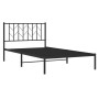 Bettgestell mit schwarzem Metallkopfteil 107x203 cm von , Betten und Lattenroste - Ref: Foro24-374433, Preis: 64,93 €, Rabatt: %