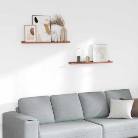 Estante de pared 2 pcs Rojo 80 x 9 x 3 cm Madera de ingeniería en Estantes y estanterías | Comprar online en Foro24