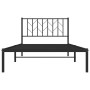 Bettgestell mit schwarzem Metallkopfteil 107x203 cm von , Betten und Lattenroste - Ref: Foro24-374433, Preis: 64,93 €, Rabatt: %