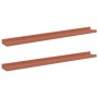 Estante de pared 2 pcs Rojo 80 x 9 x 3 cm Madera de ingeniería en Estantes y estanterías | Comprar online en Foro24