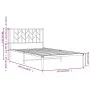 Bed frame with black metal headboard 107x203 cm by , Beds and slatted bases - Ref: Foro24-374433, Price: 63,85 €, Discount: %