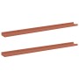 Estante de pared 2 pcs Rojo 100 x 9 x 3 cm Madera de ingeniería en Estantes y estanterías | Comprar online en Foro24