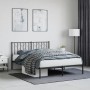 Estructura de cama con cabecero metal negro 140x200 cm de , Camas y somieres - Ref: Foro24-374438, Precio: 125,68 €, Descuent...