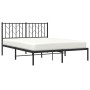 Bed frame with black metal headboard 140x200 cm by , Beds and slatted bases - Ref: Foro24-374438, Price: 125,68 €, Discount: %