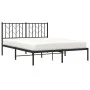 Bed frame with black metal headboard 140x200 cm by , Beds and slatted bases - Ref: Foro24-374438, Price: 123,12 €, Discount: %