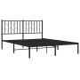 Bed frame with black metal headboard 140x200 cm by , Beds and slatted bases - Ref: Foro24-374438, Price: 125,68 €, Discount: %