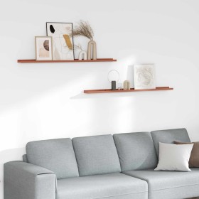 Estante de pared 2 pcs Rojo 115 x 9 x 3 cm Madera de ingeniería en Estantes y estanterías | Comprar online en Foro24