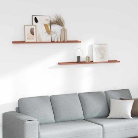 Estante de pared 2 pcs Rojo 115 x 9 x 3 cm Madera de ingeniería en Estantes y estanterías | Comprar online en Foro24