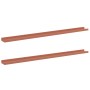 Estante de pared 2 pcs Rojo 115 x 9 x 3 cm Madera de ingeniería en Estantes y estanterías | Comprar online en Foro24