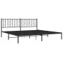 Bettgestell mit schwarzem Metallkopfteil 200x200 cm von , Betten und Lattenroste - Ref: Foro24-374444, Preis: 115,36 €, Rabat...
