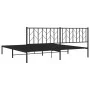 Bettgestell mit schwarzem Metallkopfteil 200x200 cm von , Betten und Lattenroste - Ref: Foro24-374444, Preis: 115,36 €, Rabat...