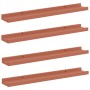 Estante de pared 4 pcs Rojo 60 x 9 x 3 cm Madera de ingeniería en Estantes y estanterías | Comprar online en Foro24
