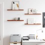 Estante de pared 4 pcs Rojo 60 x 9 x 3 cm Madera de ingeniería en Estantes y estanterías | Comprar online en Foro24