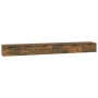 Armarios de pared 2 uds contrachapada roble ahumado 102x30x20cm