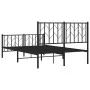 Bed frame with headboard and footboard black metal 120x190 cm by , Beds and slatted bases - Ref: Foro24-374452, Price: 93,80 ...