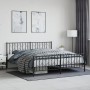 Estructura de cama cabecero y pie de cama metal negro 180x200cm de , Camas y somieres - Ref: Foro24-374459, Precio: 146,91 €,...