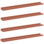 Estante de pared 4 pcs Rojo 80 x 9 x 3 cm Madera de ingeniería en Estantes y estanterías | Comprar online en Foro24