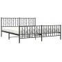 Black metal headboard and footboard bed frame 180x200cm by , Beds and slatted bases - Ref: Foro24-374459, Price: 143,77 €, Di...