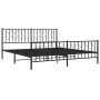 Black metal headboard and footboard bed frame 180x200cm by , Beds and slatted bases - Ref: Foro24-374459, Price: 143,77 €, Di...