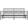 Black metal headboard and footboard bed frame 180x200cm by , Beds and slatted bases - Ref: Foro24-374459, Price: 143,77 €, Di...