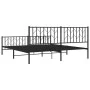 Black metal headboard and footboard bed frame 180x200cm by , Beds and slatted bases - Ref: Foro24-374459, Price: 143,77 €, Di...