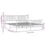 Black metal headboard and footboard bed frame 180x200cm by , Beds and slatted bases - Ref: Foro24-374459, Price: 143,77 €, Di...