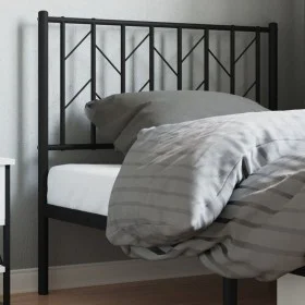 Kopfteil aus schwarzem Metall, 90 cm von , Kopf- und Fußteile - Ref: Foro24-374465, Preis: 22,57 €, Rabatt: %