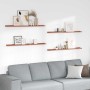 Estante de pared 4 pcs Rojo 115 x 9 x 3 cm Madera de ingeniería en Estantes y estanterías | Comprar online en Foro24