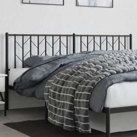 Black metal headboard 180 cm by , Headboards and footboards - Ref: Foro24-374473, Price: 37,24 €, Discount: %