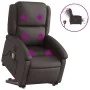 Sillón masaje eléctrico elevable cuero auténtico marrón oscuro de , Sillones - Ref: Foro24-3204275, Precio: 480,68 €, Descuen...